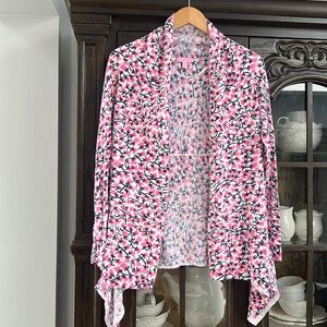 Lilly Pulitzer Floral Open Cardigan